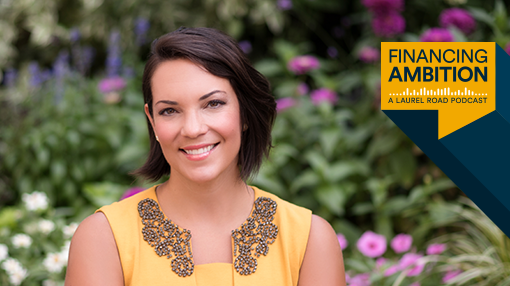 Alyssa Schaefer, Laurel Road CMO smiling, featured in Financing Ambition Laurel Road Podcast.