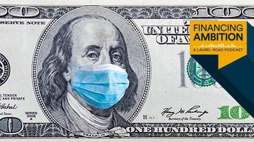 a dollar with a mask on, financial advice/awareness for the pandemic