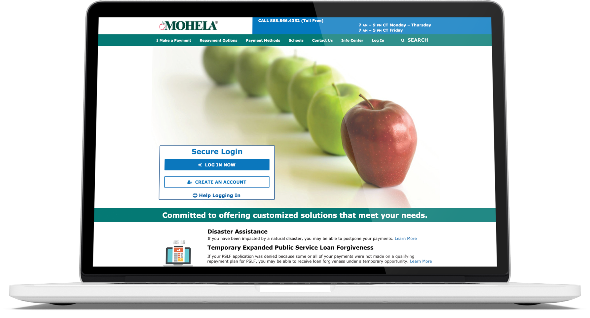 Student loan servicers example image - Mohela