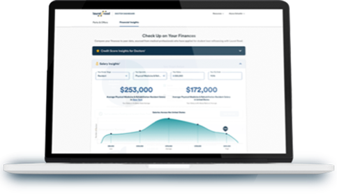 laptop layout showing check up your finance