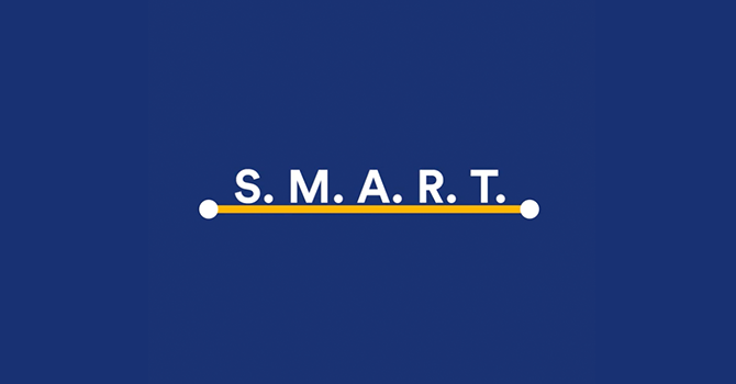 SMART acronym on a blue background.