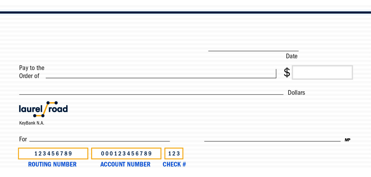 Image of a sample cheque